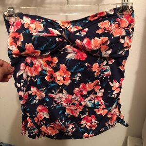 Strapless Floral Tankini